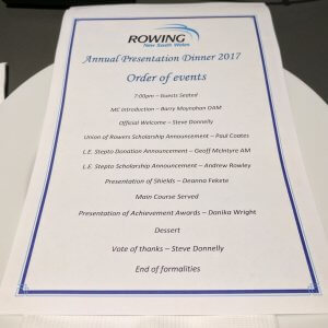 The Program for the Presentation Dinner