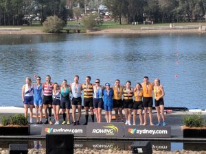 The medal-winners of the PR3 4+ event at SIRR2018