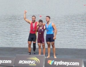 James Talbot on the Podium with Mac Russell (Qld) and Jed Altschwager (SA)